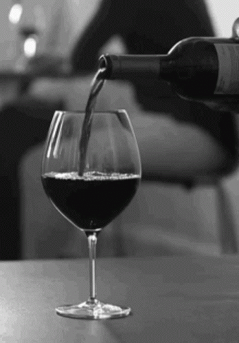 Wine Bottle Pouring Into Glass GIF