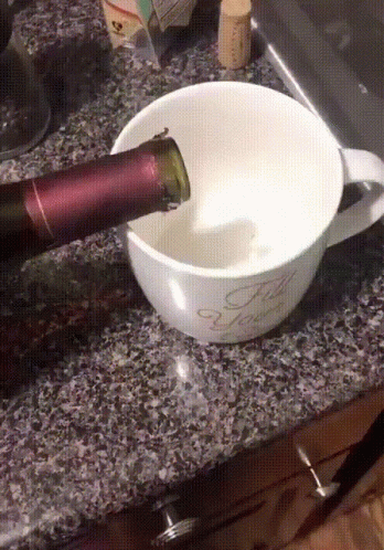 Wine Poured Into Cup Saying I Love You GIF