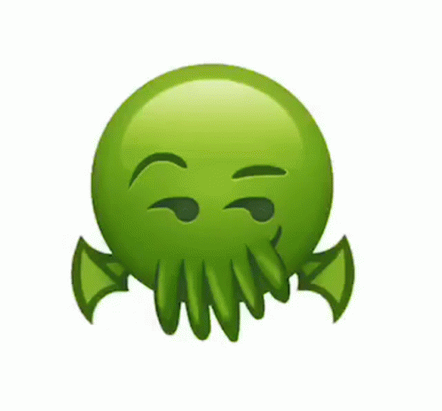 Winged Cute Cthulhu Brow Raise GIF