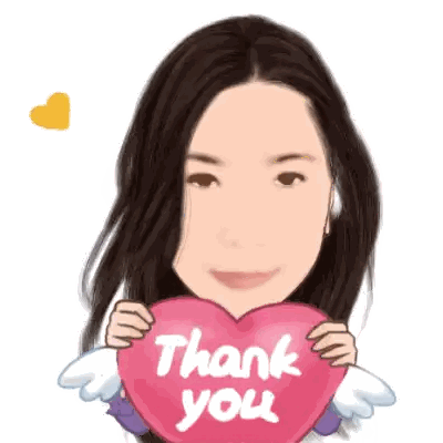 Wings Holding Heart Saying Thank You