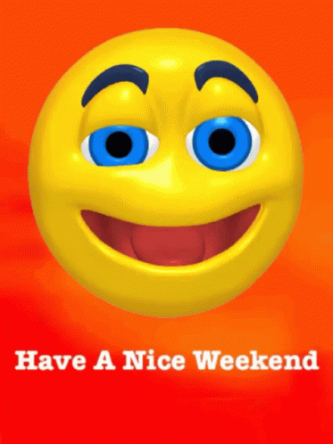 Winking Blue-eyed Emoji Weekend GIF