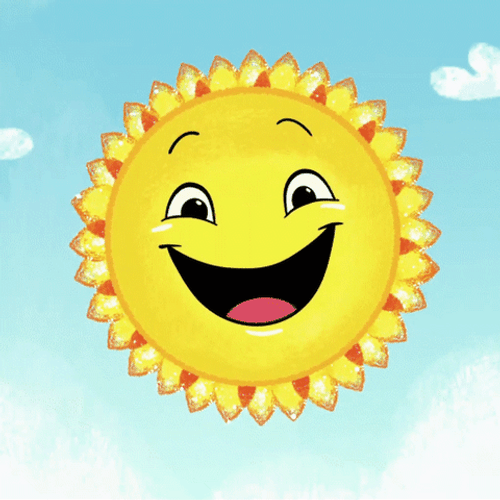 Winking Cartoon Sun GIF 