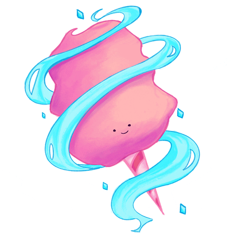 Winking Cotton Candy Swirl GIF