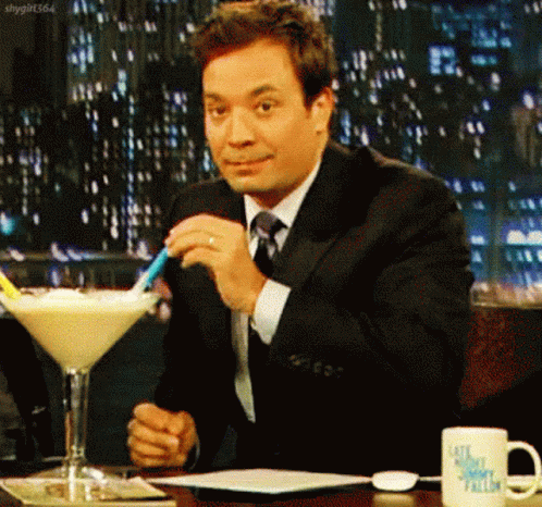 Winking Jimmy Fallon Alcohol Cocktail GIF