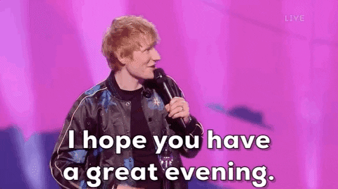 Winner Awardee Ed Sheeran Have A Great Night GIF