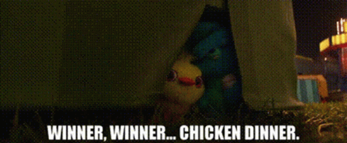 winner winner chicken dinner animated gif