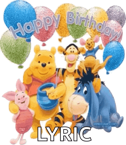 Winnie The Pooh And Friends Birthday Card GIF