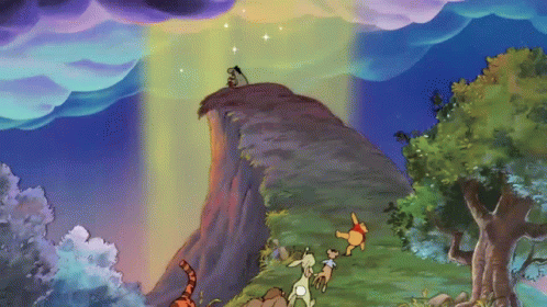 Winnie the Pooh and Friends on a Hill
