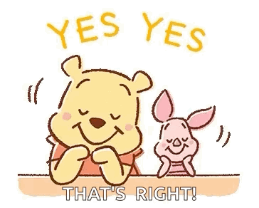 Winnie The Pooh And Piglet Are Sitting Next To Each Other . GIF