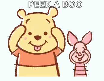 Winnie The Pooh And Piglet Covering Eyes GIF