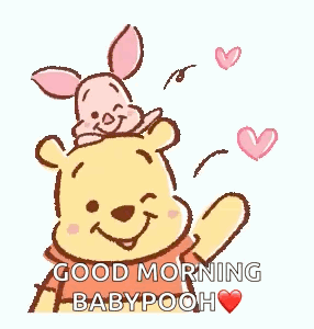 Winnie the Pooh and Piglet Saying Good Morning Baby Pooh