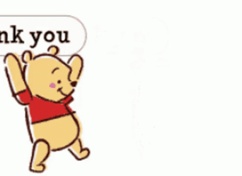 Winnie the Pooh and Piglet Saying Thank You
