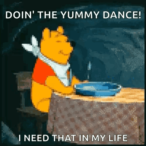 Winnie the Pooh Doing Yummy Dance