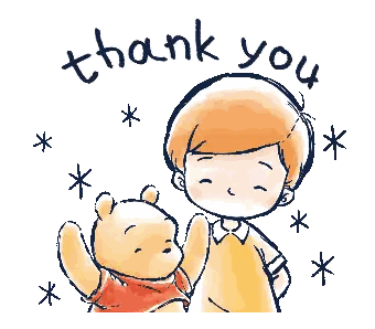 Winnie the Pooh Giving High Five Thank You