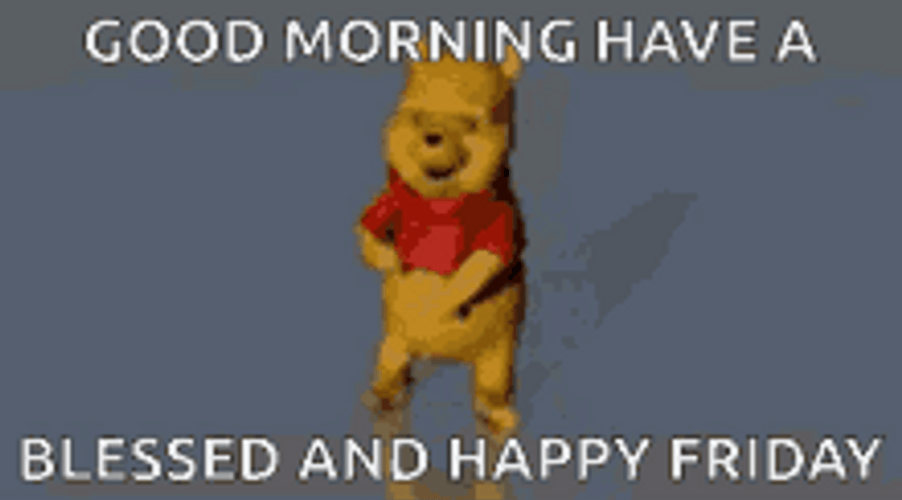 Winnie The Pooh Happy Friday Dance GIF