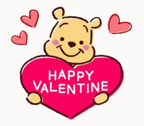 Winnie The Pooh Happy Valentine's Day GIF
