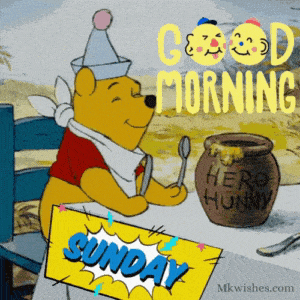 Winnie The Pooh Having Good Sunday Morning GIF