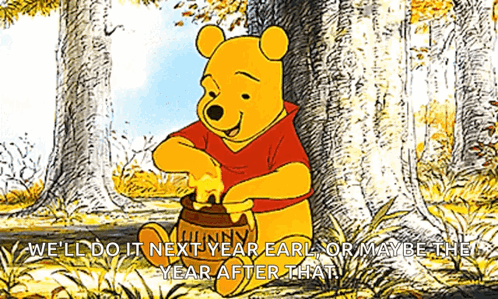 Winnie The Pooh Holding Pot Of Honey GIF