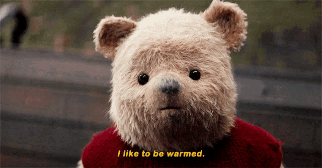 Winnie The Pooh I Like To Be Warmed Gif GIF
