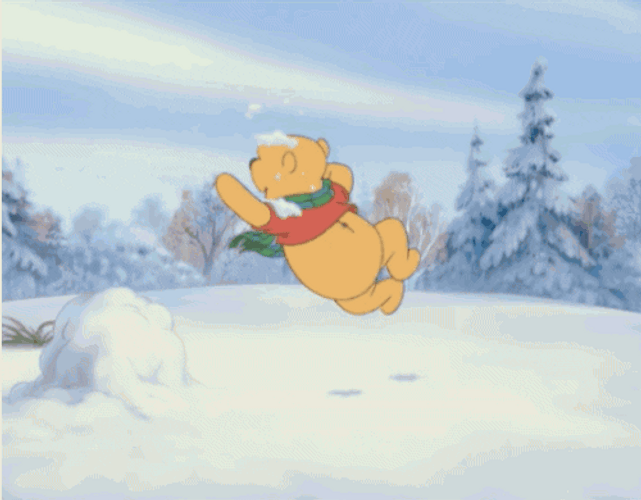 Winnie The Pooh In The Snow GIF