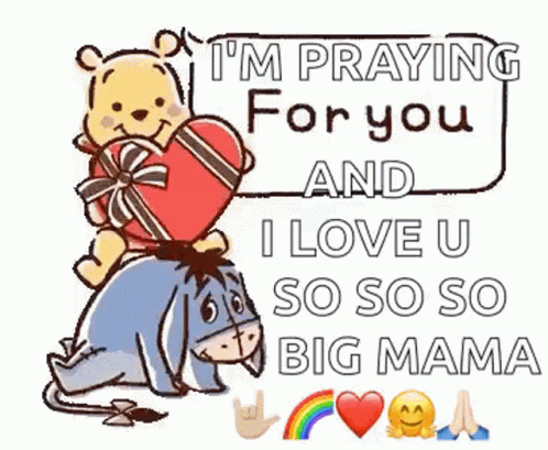 Winnie The Pooh Kneeling On Eeyore Holding Heart And Gift GIF