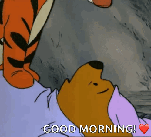 Winnie The Pooh Laying Down Saying Good Morning GIF