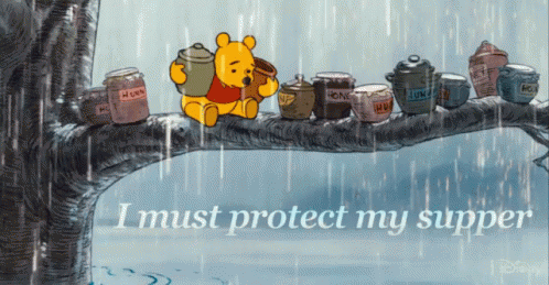 Winnie The Pooh On Rainy Monday GIF