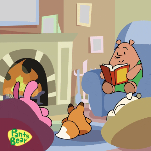 Winnie The Pooh Reading Book GIF