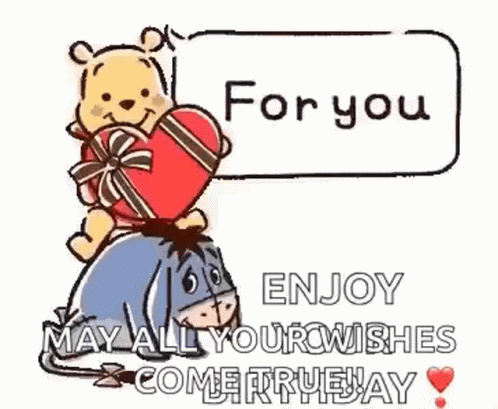 Winnie The Pooh Sitting On Eeyore Holding Heart GIF