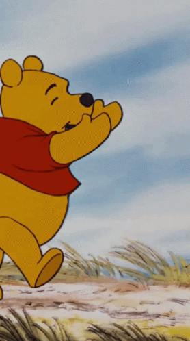 Winnie The Pooh Smiling In Red Shirt GIF