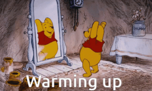 Winnie The Pooh Warming Up Getting Ready GIF