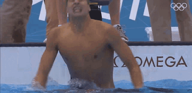 Winning Moment Swimmer Chad Le Clos GIF