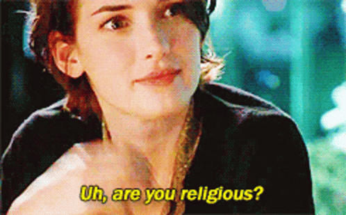 Winona Ryder Are You Religious GIF