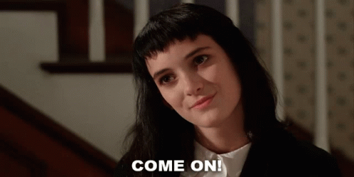 Winona Ryder Beetlejuice Come On GIF