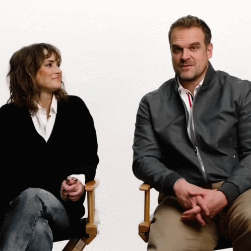 Winona Ryder David Harbour Kiss GIF