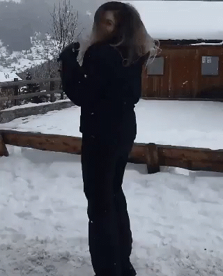 Winter Break Girl Dancing Twirling GIF