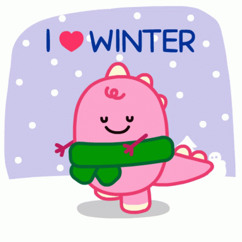Winter Break Love Winter Dancing Dinosaur GIF