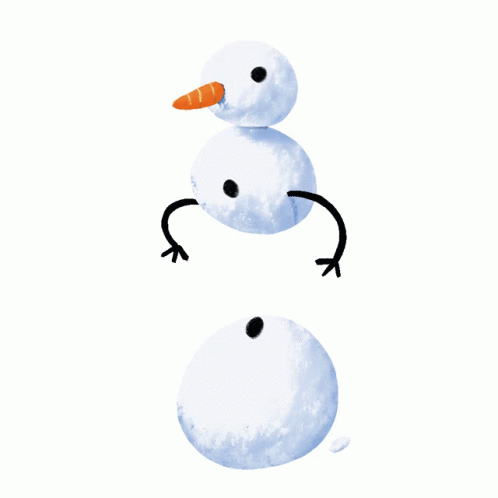 Winter Break Snowman Rolling Body GIF