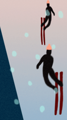 Winter Christmas Skiing Snow GIF