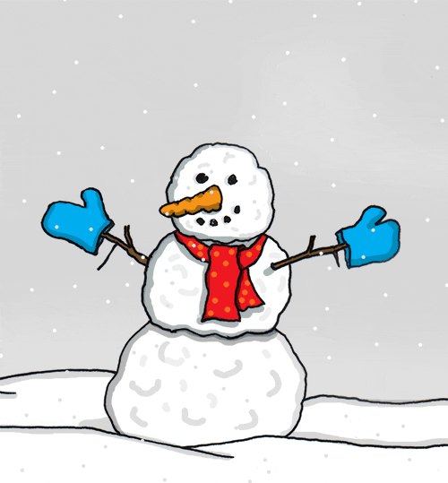 Winter Christmas Snowman GIF