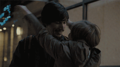 Winter Couple Hug Kissing GIF