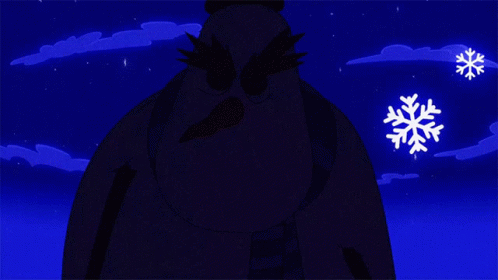 Winter Snowman Monster GIF
