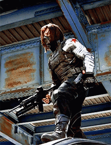 Winter Soldier Bucky Barnes Intense Battle GIF