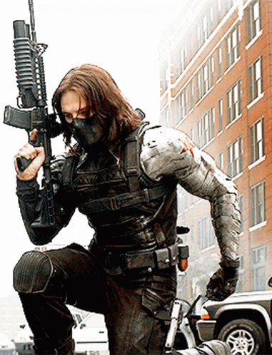 Captain America Winter Soldier Rolling Grenade GIF