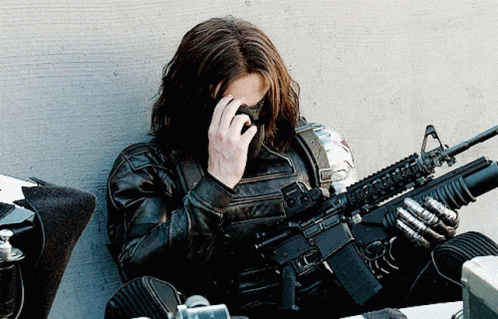 Winter Soldier Sebastian Stan Removing Shade GIF