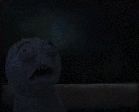 Winter Solstice Snowman Eating Gummy Worms GIF