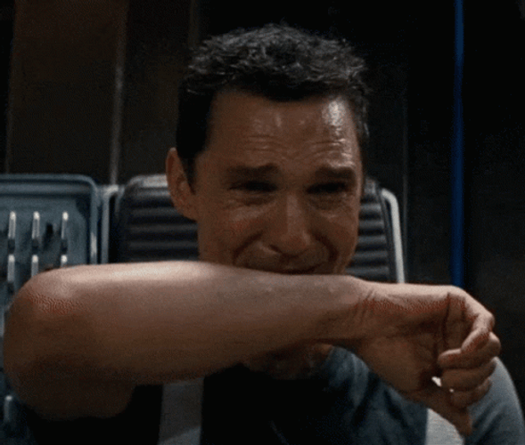 Wiping Tears Matthew McConaughey Star Force Awakens GIF