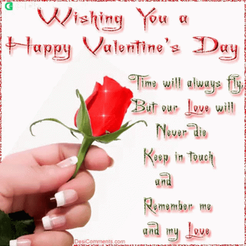 Wishing You A Happy Valentine Day Letter Greeting GIF