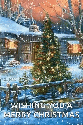 Wishing You A Merry Christmas Card GIF