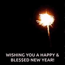 Wishing You Blessed And Happy New Years Eve GIF